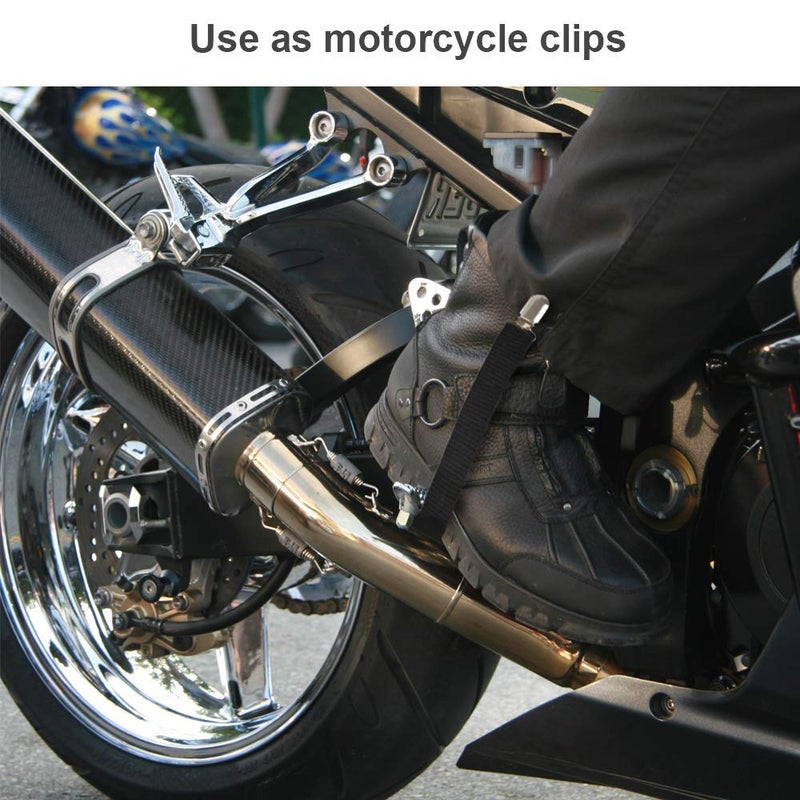 Boncas Sturdy Adjustable Elastic Boot Straps Motorcycle Pant Clips Bicycle Stirrups Straps Keeping Your Pants Tucked - Image 3